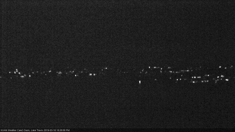Lake Travis webcam, March 16, 2019 9:40 PM CT