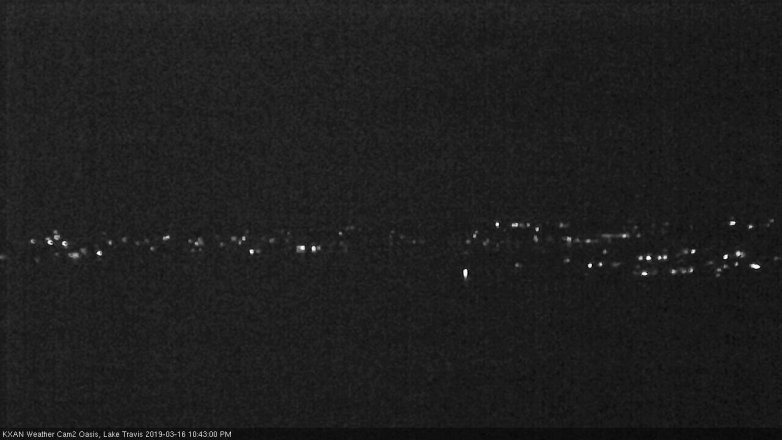 Lake Travis webcam, March 16, 2019 9:45 PM CT