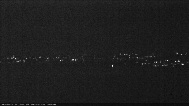 Lake Travis webcam, March 16, 2019 9:50 PM CT