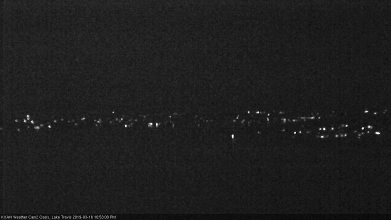 Lake Travis webcam, March 16, 2019 9:55 PM CT