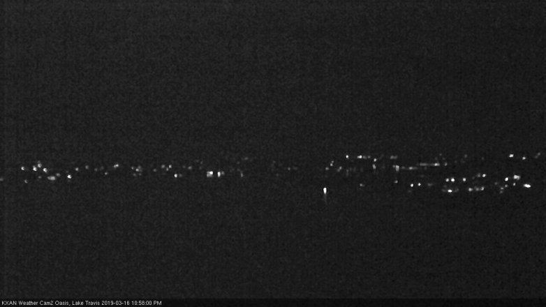 Lake Travis webcam, March 16, 2019 10:00 PM CT