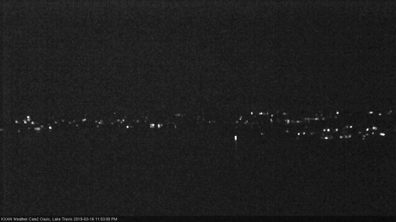 Lake Travis webcam, March 16, 2019 10:05 PM CT