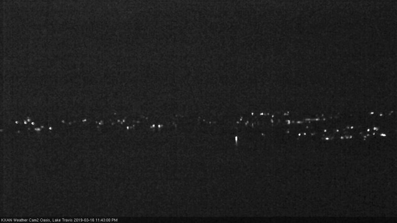 Lake Travis webcam, March 16, 2019 10:45 PM CT