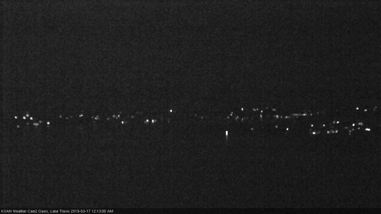 Lake Travis webcam, March 16, 2019 11:15 PM CT