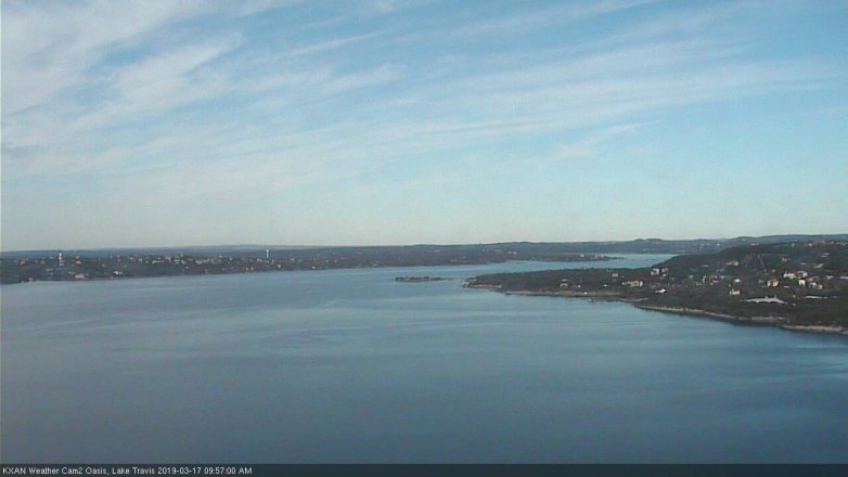 Lake Travis webcam, March 17, 2019 9:00 AM CT