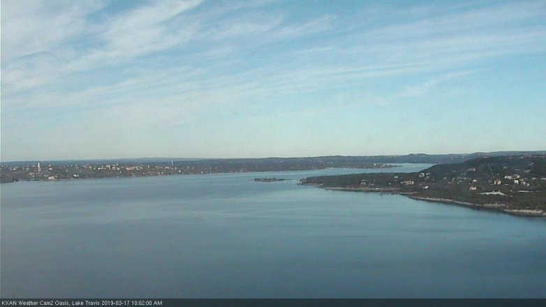 Lake Travis webcam, March 17, 2019 9:05 AM CT