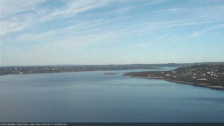 Lake Travis webcam, March 17, 2019 9:10 AM CT