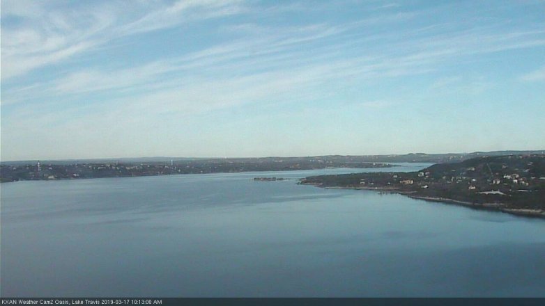 Lake Travis webcam, March 17, 2019 9:15 AM CT