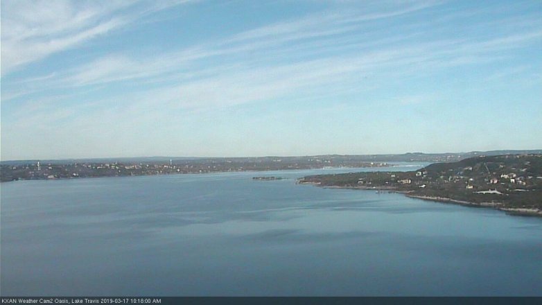 Lake Travis webcam, March 17, 2019 9:20 AM CT