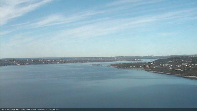 Lake Travis webcam, March 17, 2019 9:25 AM CT
