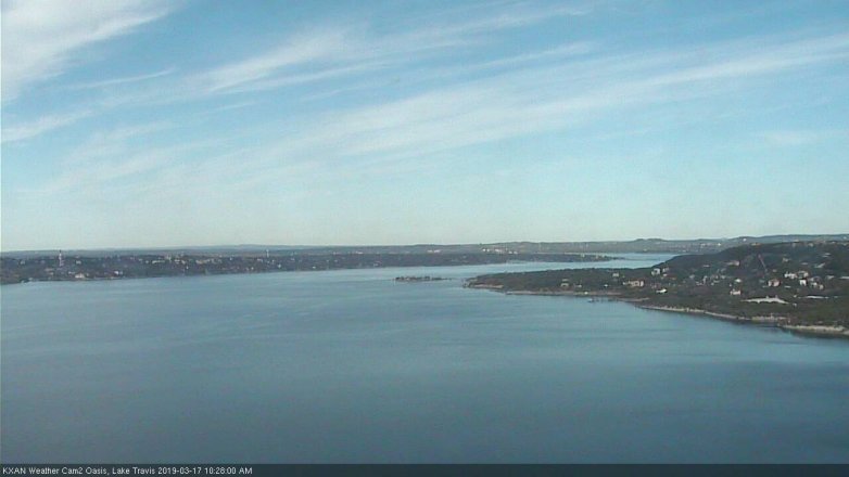 Lake Travis webcam, March 17, 2019 9:30 AM CT