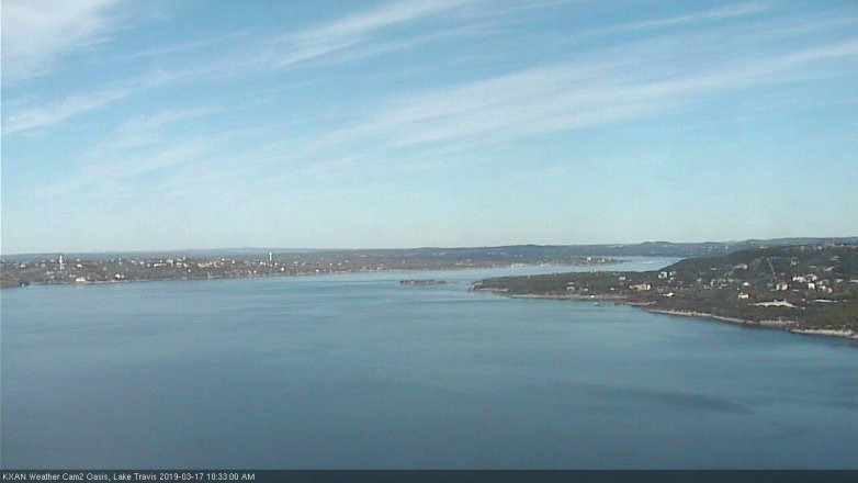 Lake Travis webcam, March 17, 2019 9:35 AM CT