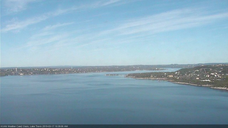 Lake Travis webcam, March 17, 2019 9:40 AM CT