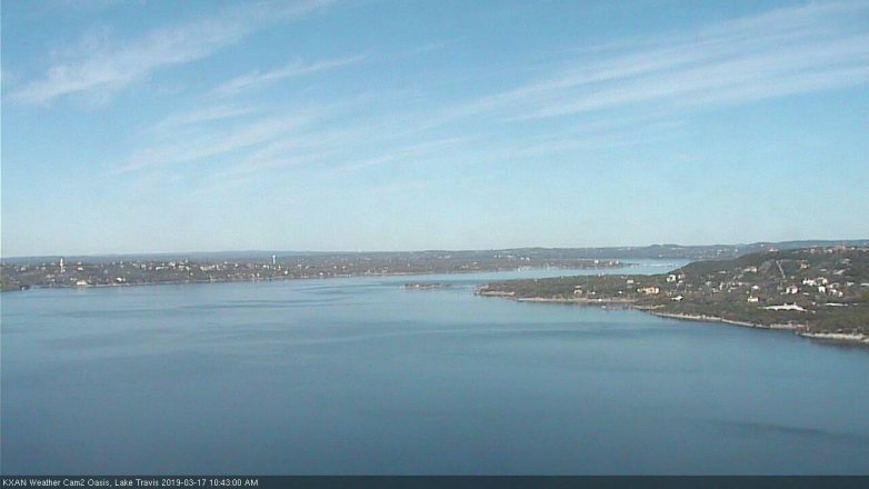 Lake Travis webcam, March 17, 2019 9:45 AM CT