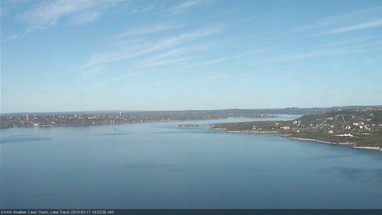 Lake Travis webcam, March 17, 2019 9:55 AM CT