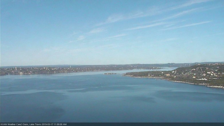 Lake Travis webcam, March 17, 2019 10:10 AM CT