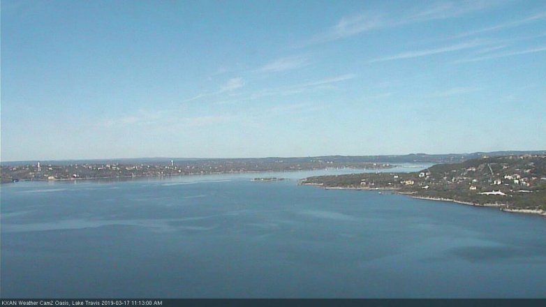 Lake Travis webcam, March 17, 2019 10:15 AM CT