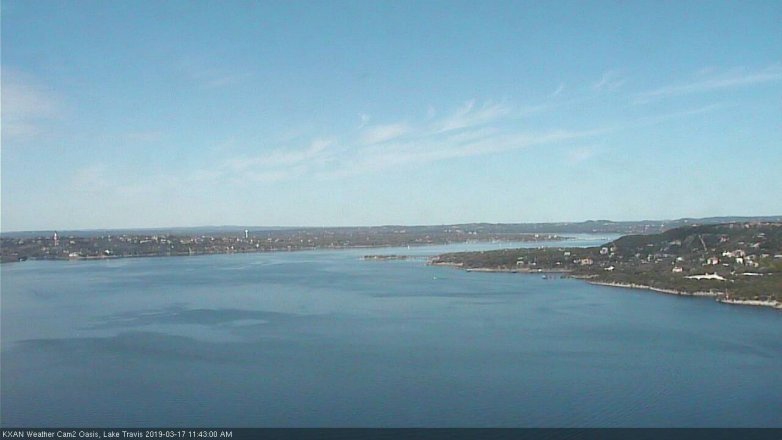 Lake Travis webcam, March 17, 2019 10:45 AM CT