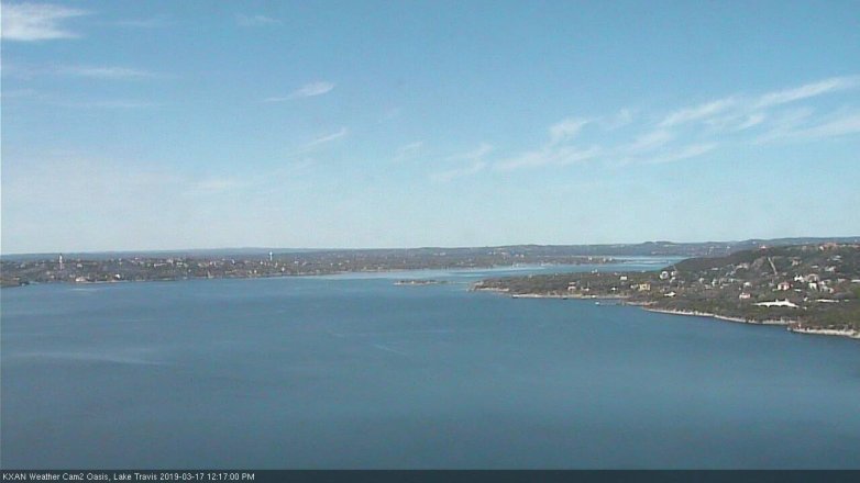Lake Travis webcam, March 17, 2019 11:20 AM CT