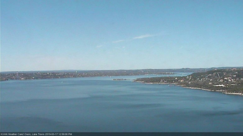 Lake Travis webcam, March 17, 2019 12:00 PM CT
