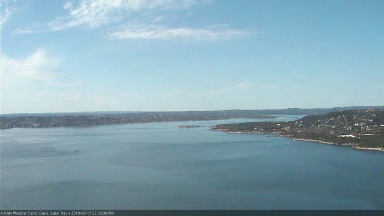 Lake Travis webcam, March 17, 2019 1:35 PM CT