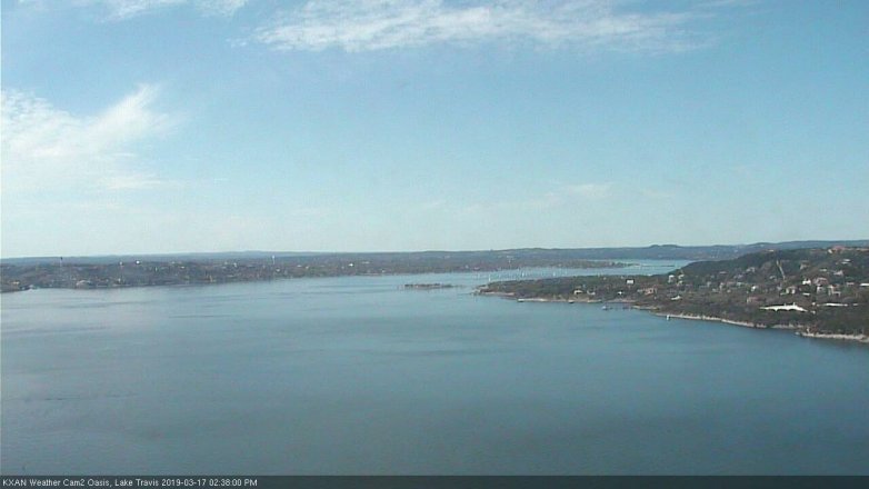 Lake Travis webcam, March 17, 2019 1:40 PM CT