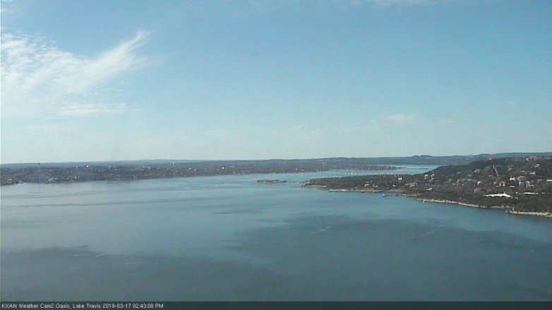Lake Travis webcam, March 17, 2019 1:45 PM CT