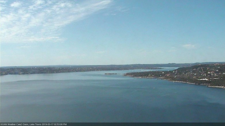 Lake Travis webcam, March 17, 2019 1:55 PM CT