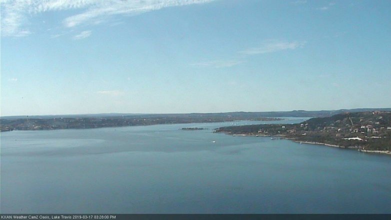 Lake Travis webcam, March 17, 2019 2:30 PM CT