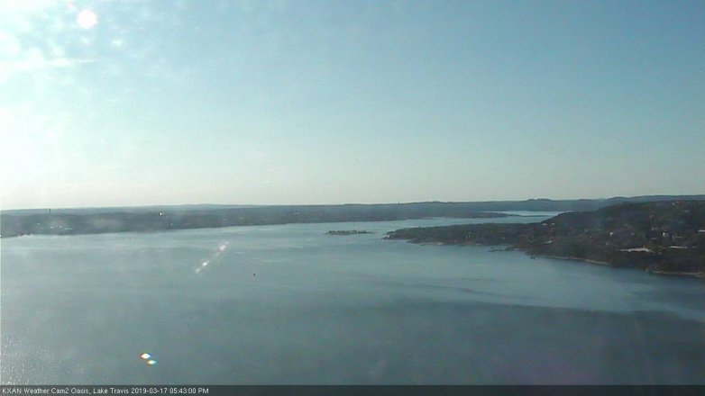 Lake Travis webcam, March 17, 2019 4:45 PM CT