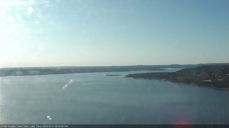 Lake Travis webcam, March 17, 2019 4:50 PM CT