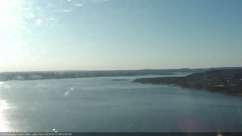 Lake Travis webcam, March 17, 2019 5:05 PM CT