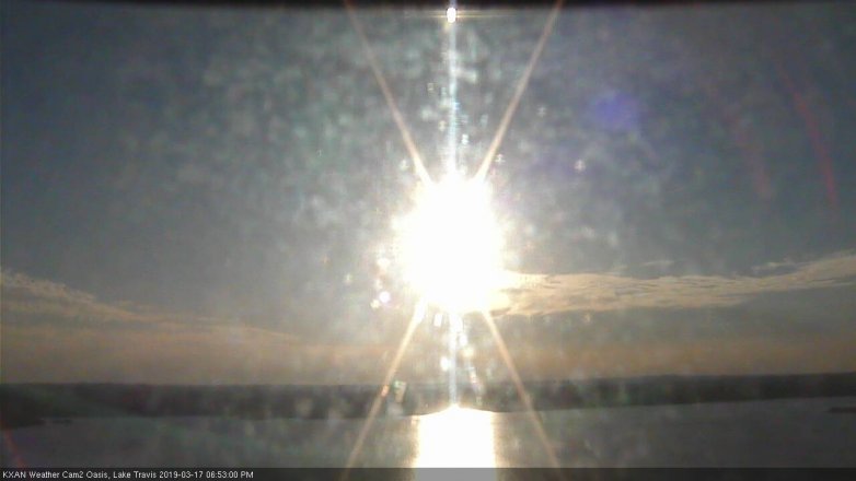 Lake Travis webcam, March 17, 2019 5:55 PM CT