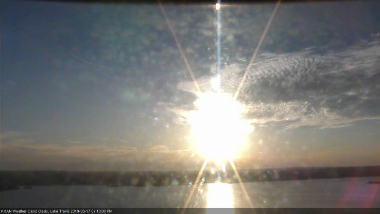 Lake Travis webcam, March 17, 2019 6:15 PM CT