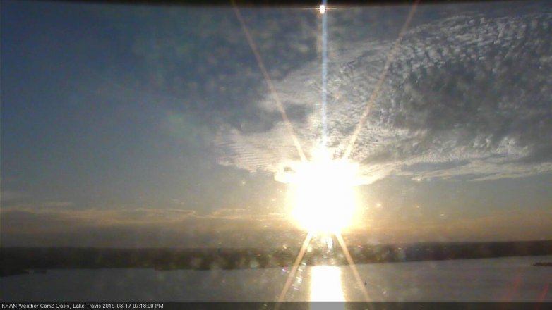 Lake Travis webcam, March 17, 2019 6:20 PM CT