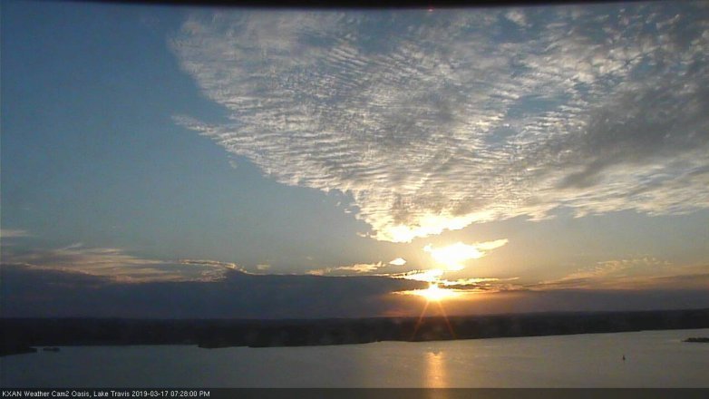 Lake Travis webcam, March 17, 2019 6:30 PM CT