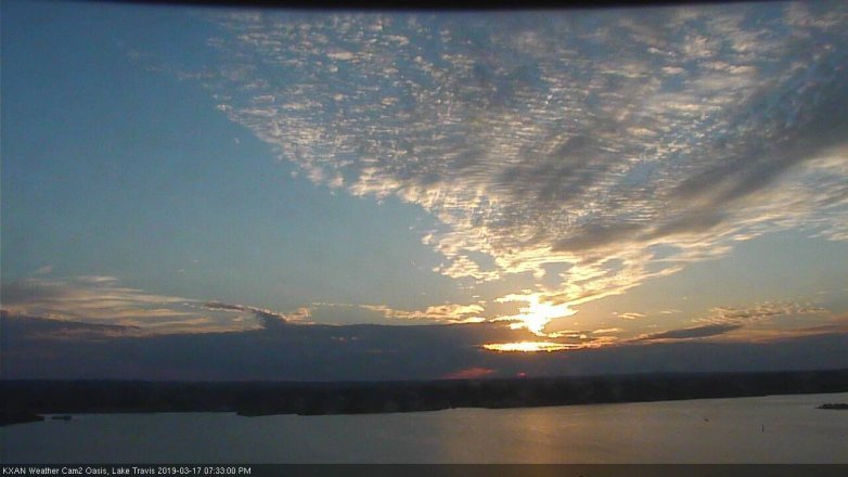 Lake Travis webcam, March 17, 2019 6:35 PM CT