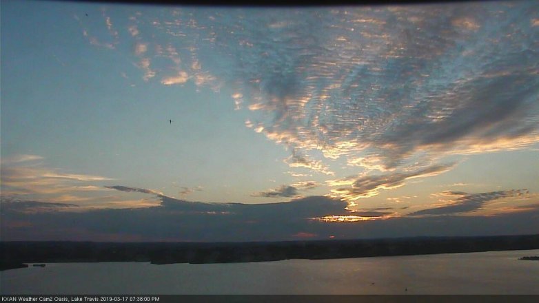 Lake Travis webcam, March 17, 2019 6:40 PM CT