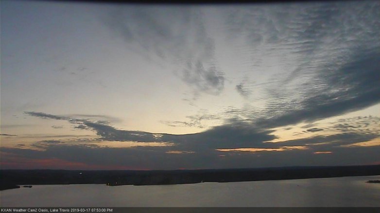 Lake Travis webcam, March 17, 2019 6:55 PM CT