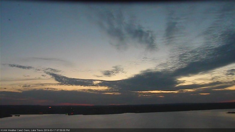 Lake Travis webcam, March 17, 2019 7:00 PM CT