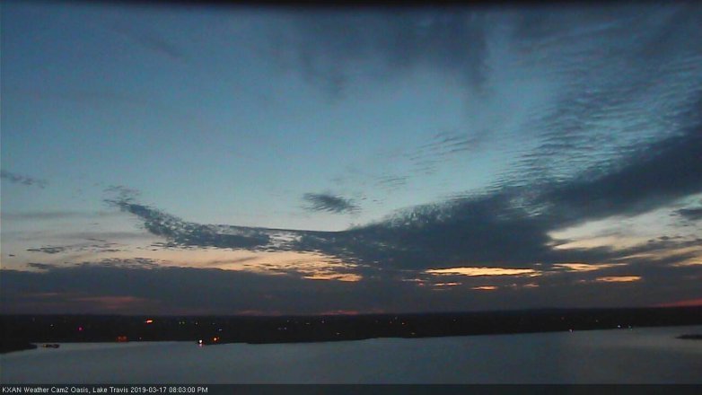 Lake Travis webcam, March 17, 2019 7:05 PM CT