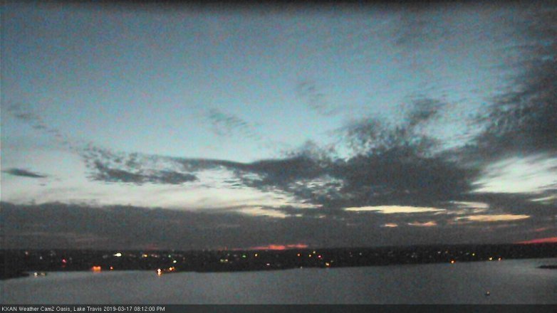 Lake Travis webcam, March 17, 2019 7:15 PM CT