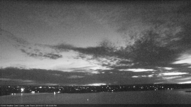Lake Travis webcam, March 17, 2019 7:20 PM CT