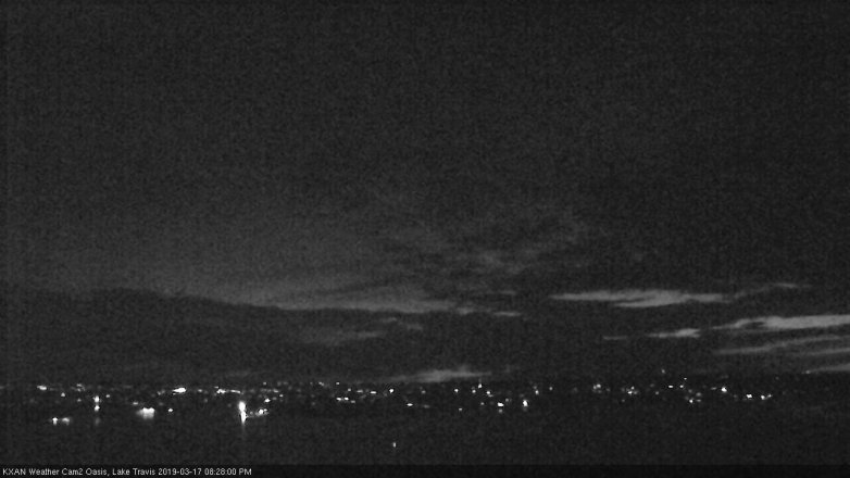 Lake Travis webcam, March 17, 2019 7:30 PM CT