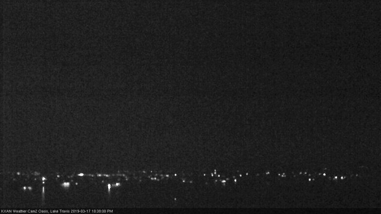 Lake Travis webcam, March 17, 2019 9:40 PM CT