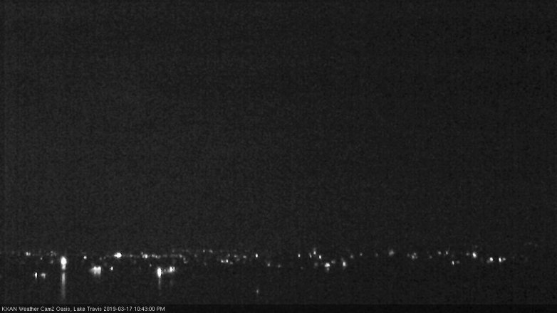 Lake Travis webcam, March 17, 2019 9:45 PM CT