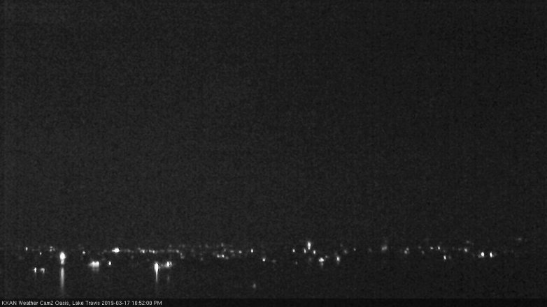 Lake Travis webcam, March 17, 2019 9:55 PM CT