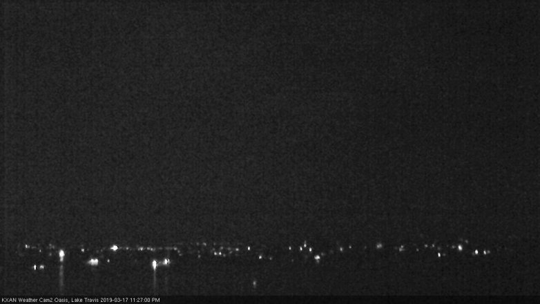 Lake Travis webcam, March 17, 2019 10:30 PM CT