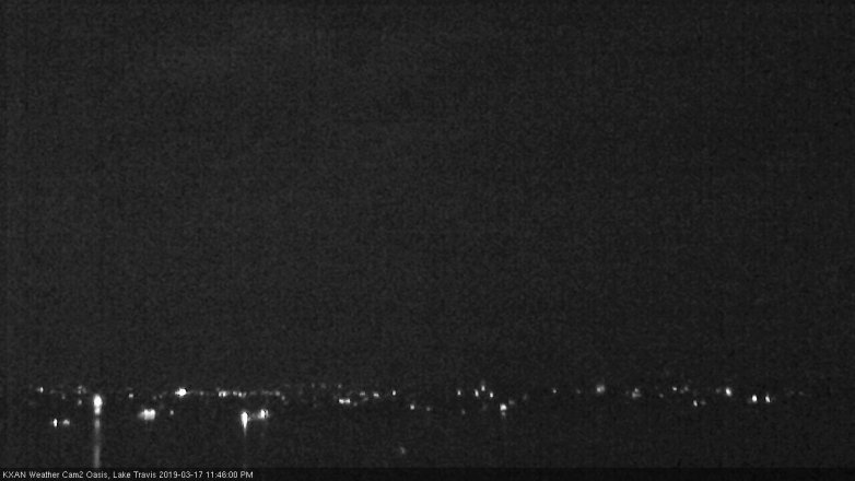 Lake Travis webcam, March 17, 2019 10:50 PM CT