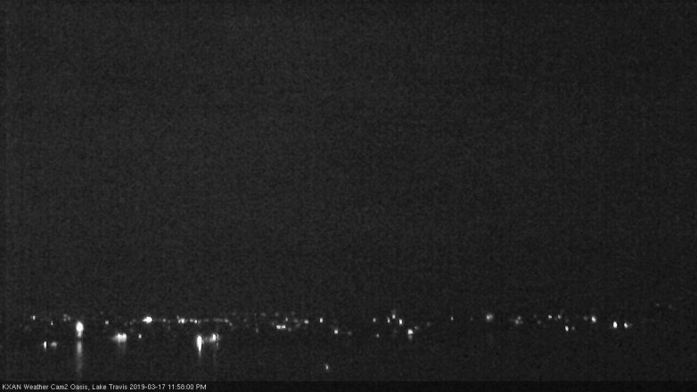 Lake Travis webcam, March 17, 2019 11:00 PM CT